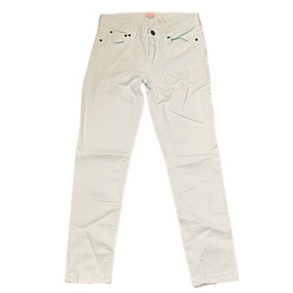 J. Crew Womens Jeans Size 26 Mint Green Stretch Cotton Blend‎ 28X27